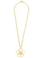 Chanel Pre-owned Cut Off Flower Long Necklace - Gold