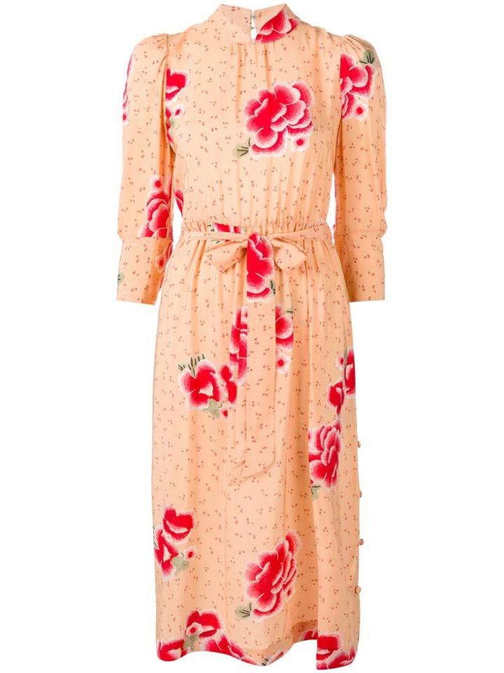 Simone Rocha Belted Silk Dress - Orange
