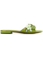 Marc Jacobs Clara Embellished Slides - Green