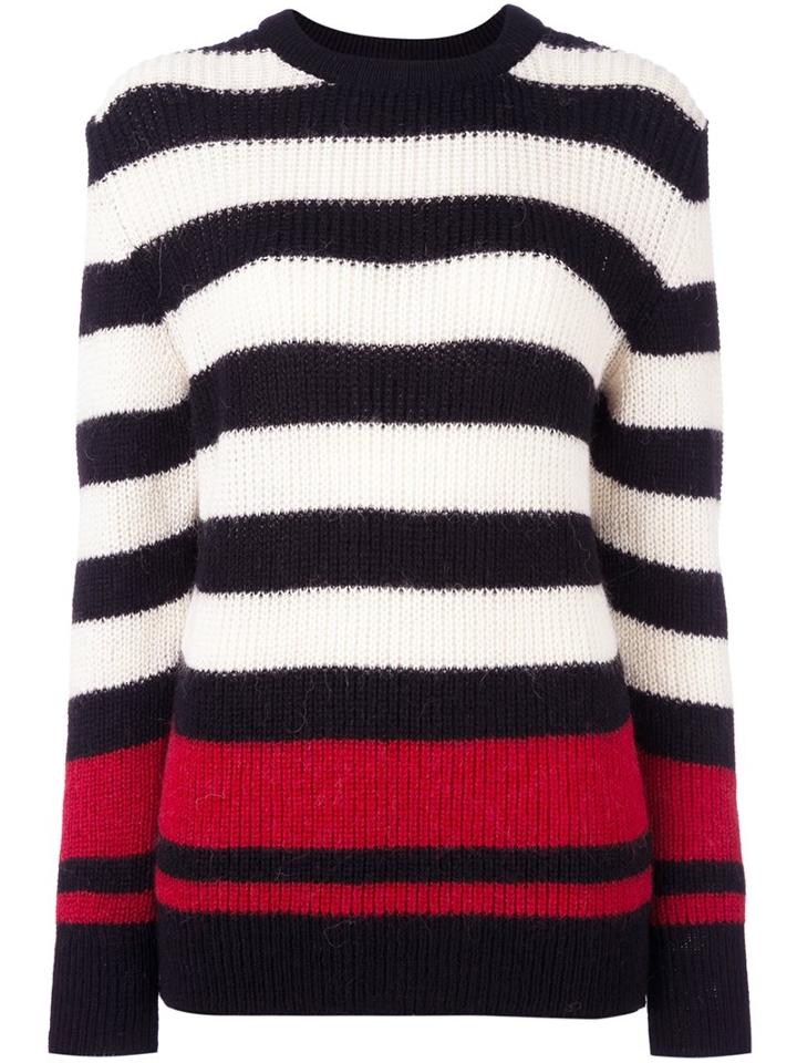 Iro 'jaylen' Striped Sweater, Women's, Size: Xs, Black, Acrylic/alpaca/virgin Wool