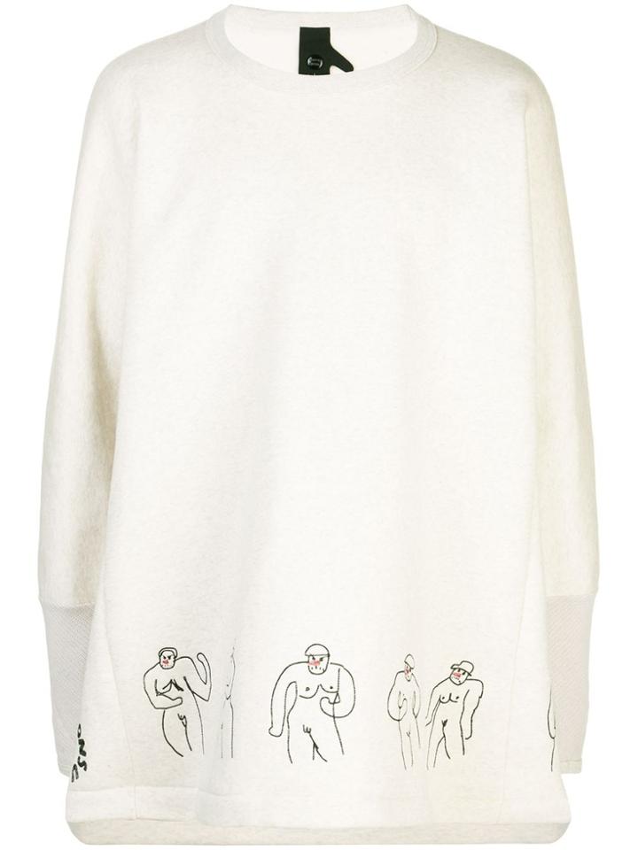 Bernhard Willhelm Oversized Boy Sweatshirt - White