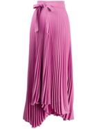 A.w.a.k.e. Mode Doric Asymmetric Pleated Skirt - Pink