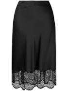 Paco Rabanne Lace Trim Skirt - Black