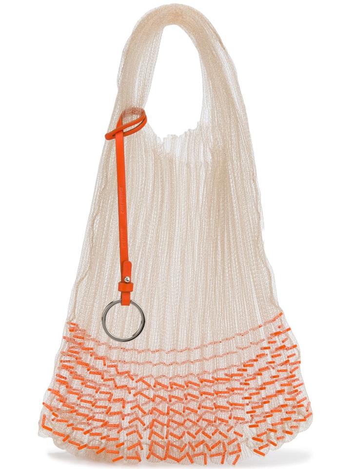 Jil Sander Market Beaded Tote Bag - Neutrals