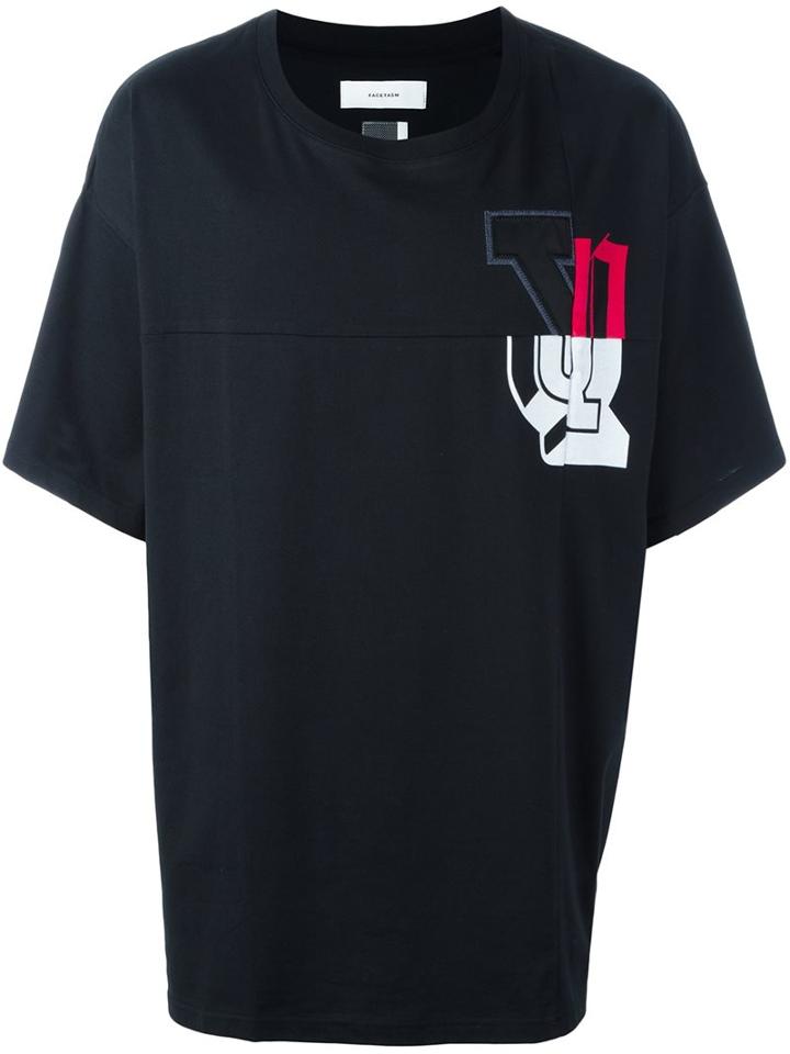 Facetasm Logo Print Wide T-shirt