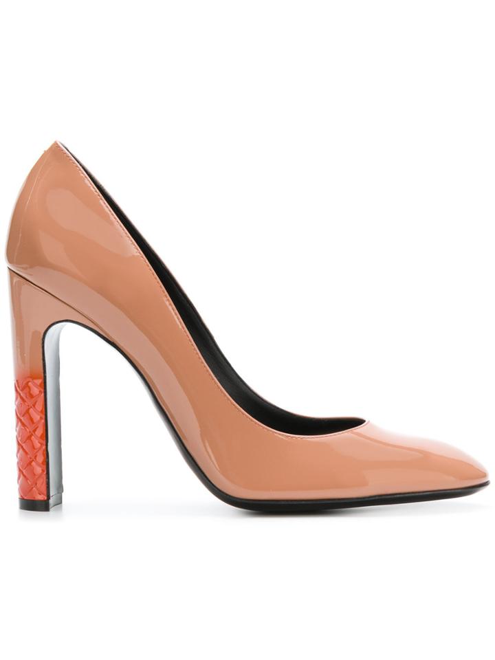 Bottega Veneta Contrast Heel Pumps - Nude & Neutrals