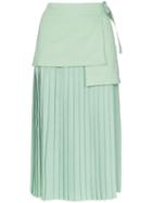 Joseph Billie Buckle-detail Pleated Skirt - Green