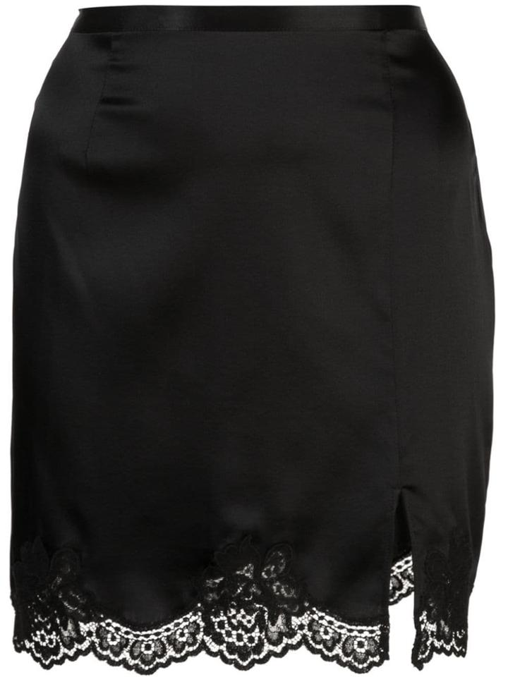 Fleur Du Mal James Lace Slip Skirt - Black