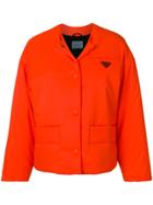 Prada Collarless Puffer Jacket - Orange
