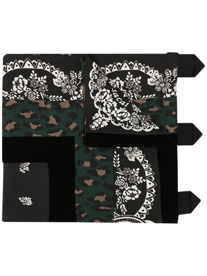Sacai Multi-pattern Scarf - Black