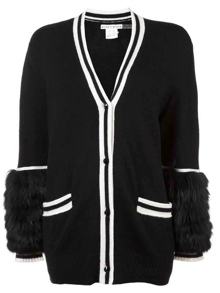 Alice+olivia Bradford Cardigan - Black