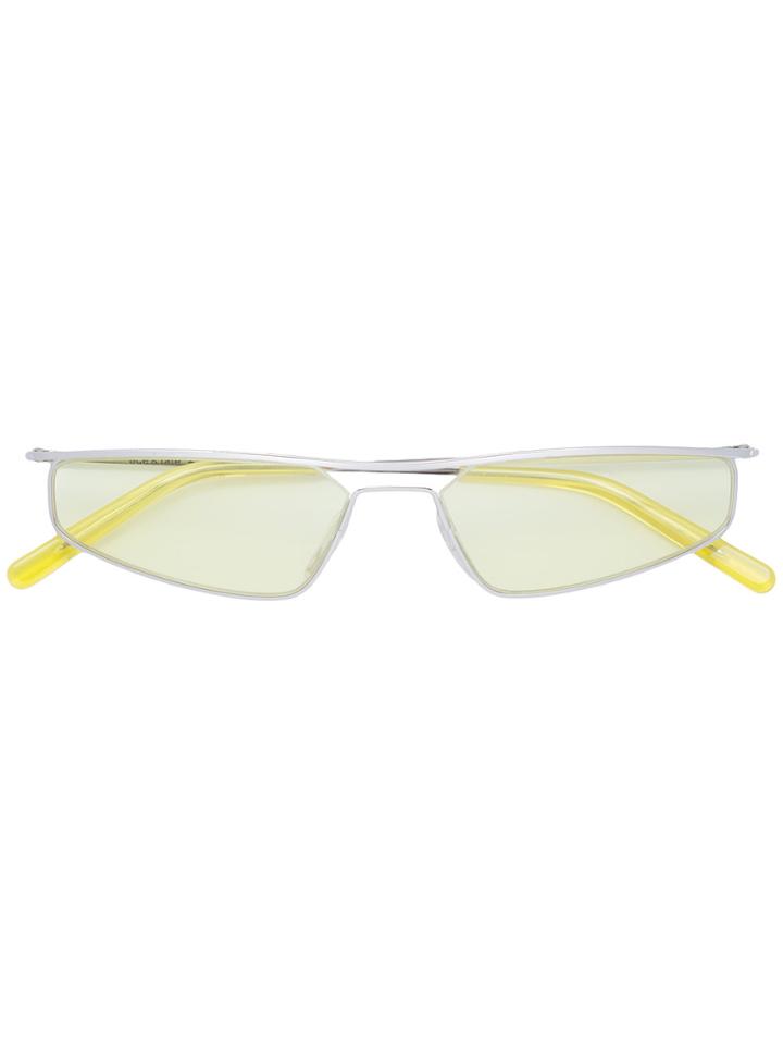 Cmmn Swdn Rectangle Frame Sunglasses - Metallic