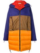 Marni Colour Block Padded Coat - Orange