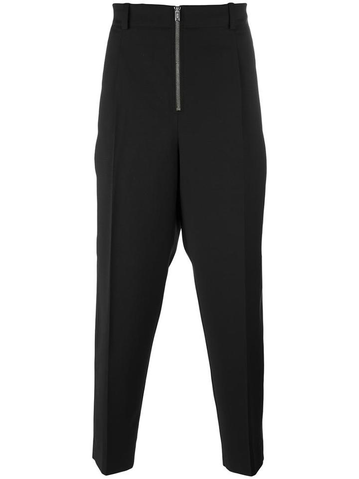3.1 Phillip Lim Exposed Zip Tailored Trousers, Men's, Size: 34, Black, Wool