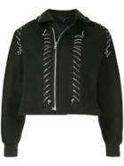Comme Des Garçons Vintage Tied Leather Cropped Jacket - Black