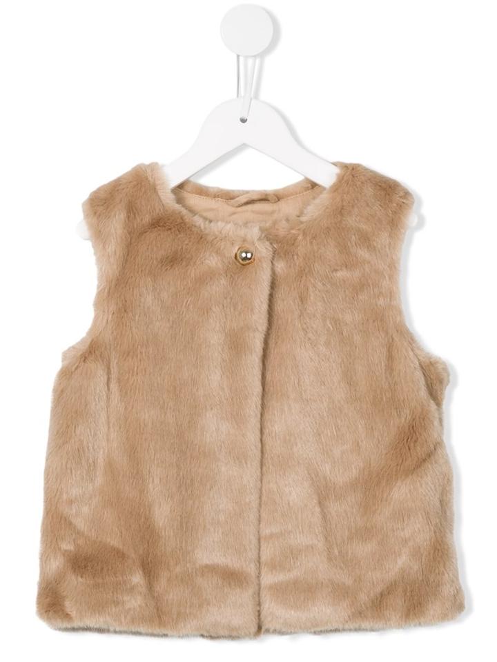Chloé Kids Faux Fur Gilet, Girl's, Size: 8 Yrs, Nude/neutrals