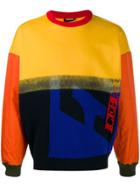 Iceberg Color-block Knit Sweater - Yellow