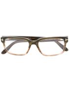 Tom Ford Eyewear - Square Shaped Glasses - Men - Acetate/metal - 55, Nude/neutrals, Acetate/metal