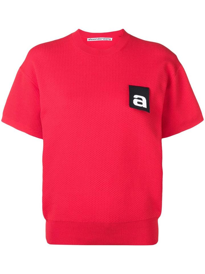Alexander Wang Logo Tag Top - Red