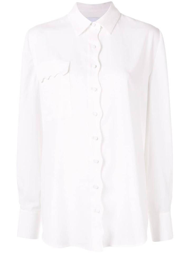 Acler Aviel Scalloped Shirt - White