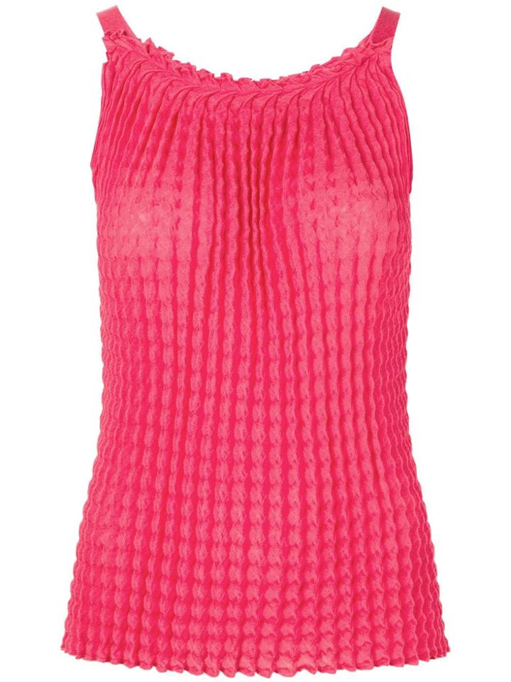 Roberto Collina Crinkled Vest Top - Pink
