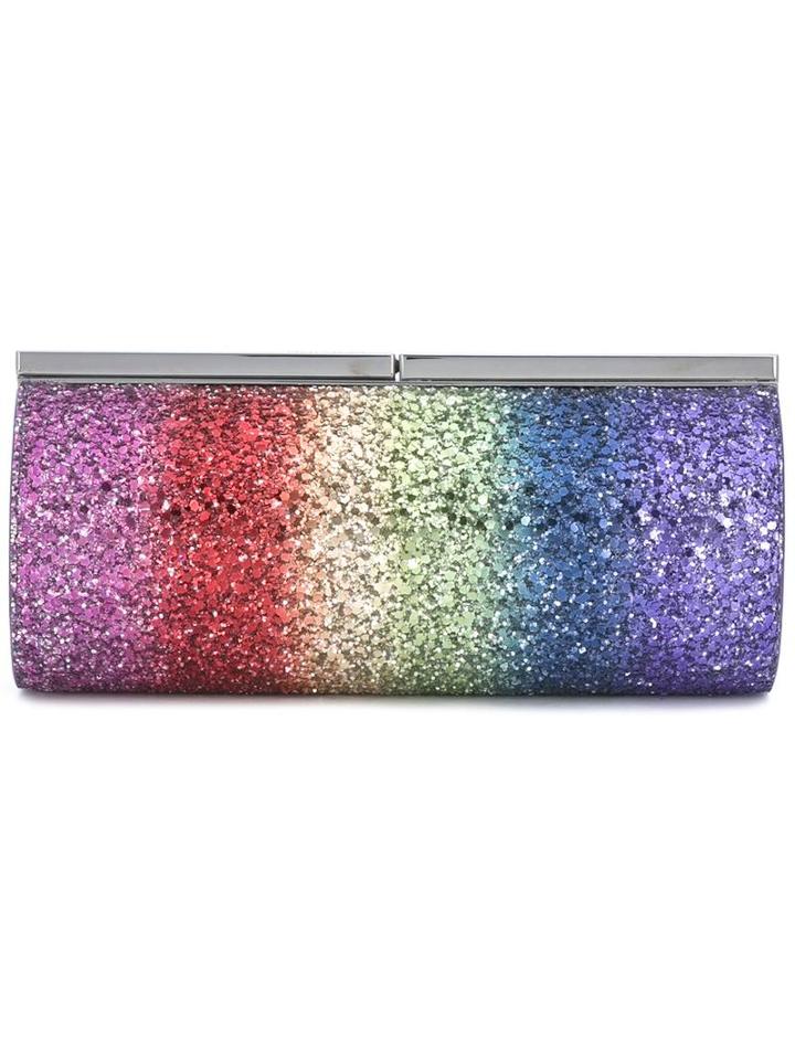 'trinket' Rainbow Clutch, Women's, Cotton, Jimmy Choo