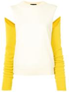 Calvin Klein Colour Block Cut Out Sweater - Nude & Neutrals