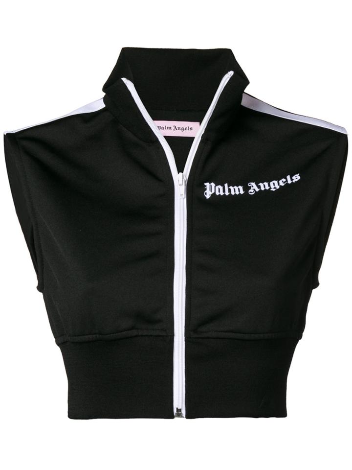 Palm Angels Sleeveless Cropped Top - Black