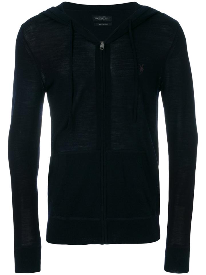 All Saints Mode Zip Up Hoodie - Blue
