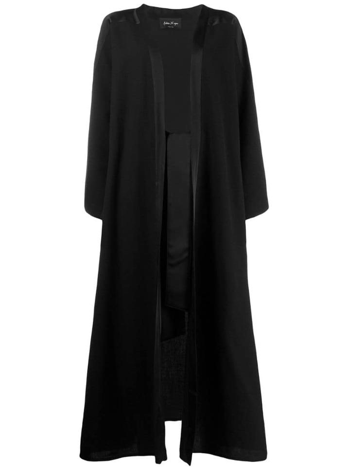Andrea Ya'aqov Cut Out Detail Oversized Coat - Black