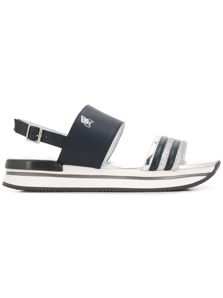 Hogan H257 Platform Sandals - Blue