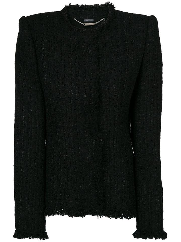 Alexander Mcqueen - Bouclé Jacket - Women - Silk/cotton/acrylic/wool - 46, Black, Silk/cotton/acrylic/wool