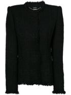 Alexander Mcqueen - Bouclé Jacket - Women - Silk/cotton/acrylic/wool - 46, Black, Silk/cotton/acrylic/wool