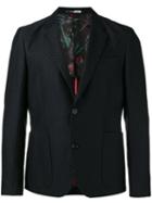 Ps By Paul Smith - Geometric Pattern Blazer - Men - Cotton/linen/flax/viscose - 50, Blue, Cotton/linen/flax/viscose