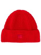 Woolrich Ribbed Knit Beanie - Red