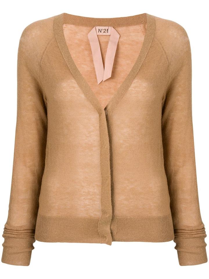 No21 Fitted Cardigan - Brown