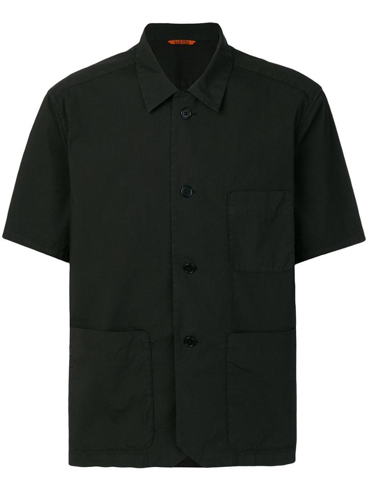 Barena Shortsleeved Button Shirt - Black