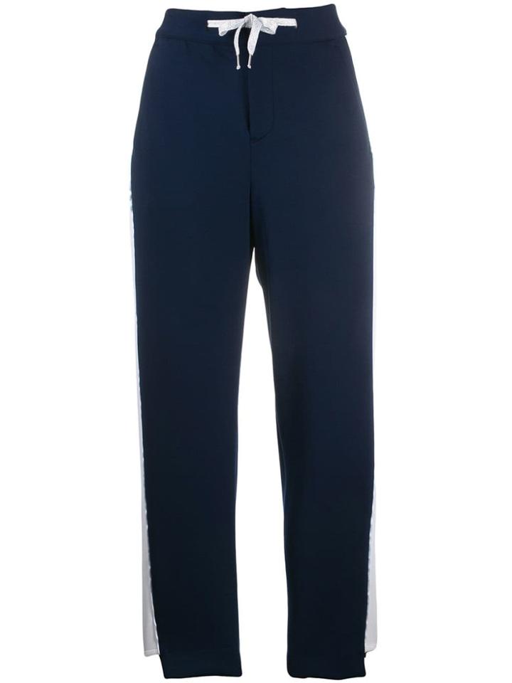 Pt01 Contrast Side Panel Track Pants - Blue