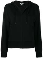 Kenzo Rear Logo Print Zipped Hoodie - Black