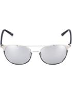 Mirrored Sunglasses, Women's, Grey, Acetate/titanium, Linda Farrow