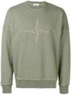 Stone Island Logo Embroidered Sweatshirt - Green