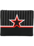 Givenchy Star And Stripe Print Pouch - Black