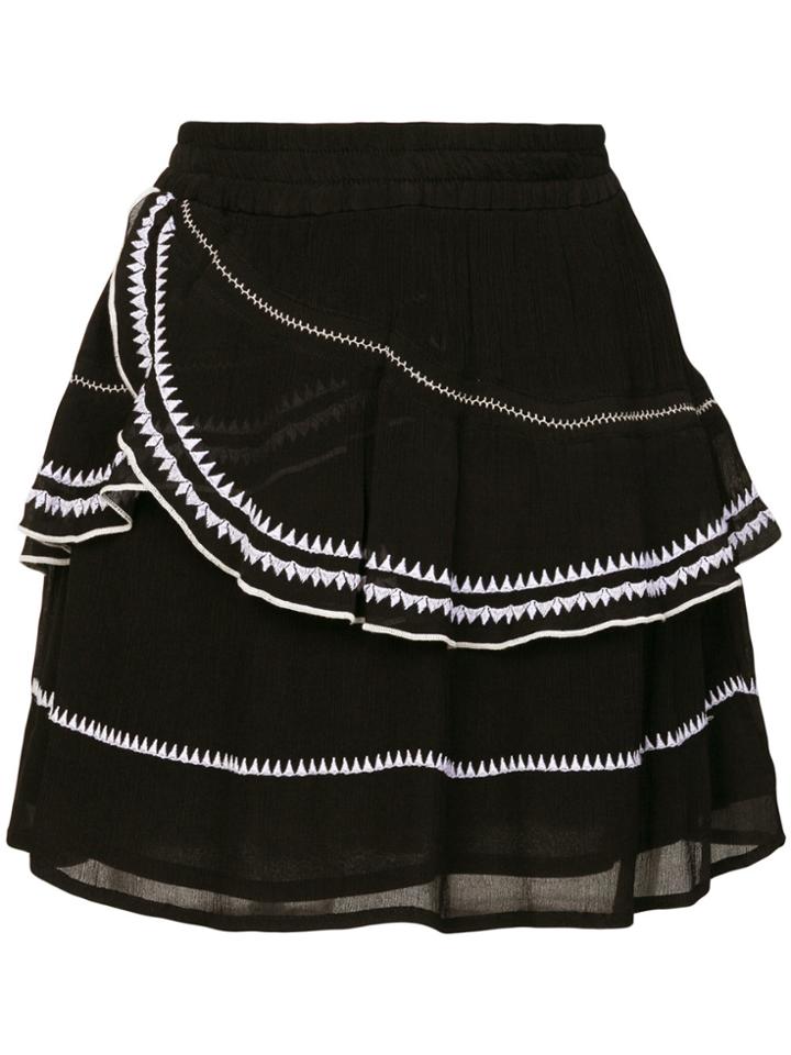 Iro Oviane Ruffled Skirt - Black