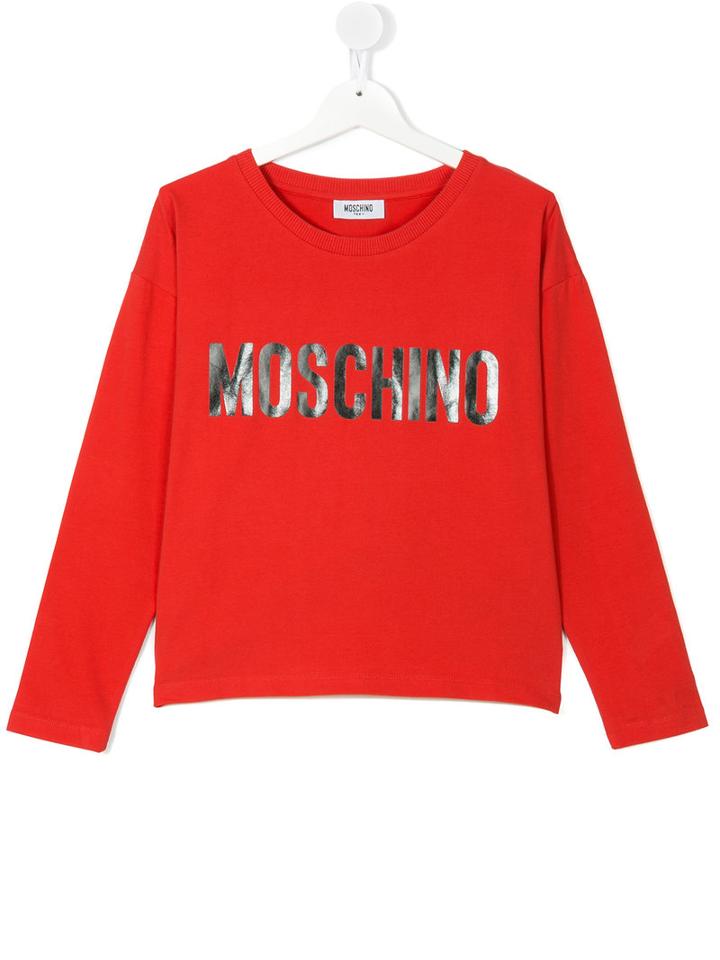 Moschino Kids - Logo Top - Kids - Cotton/spandex/elastane - 14 Yrs, Red