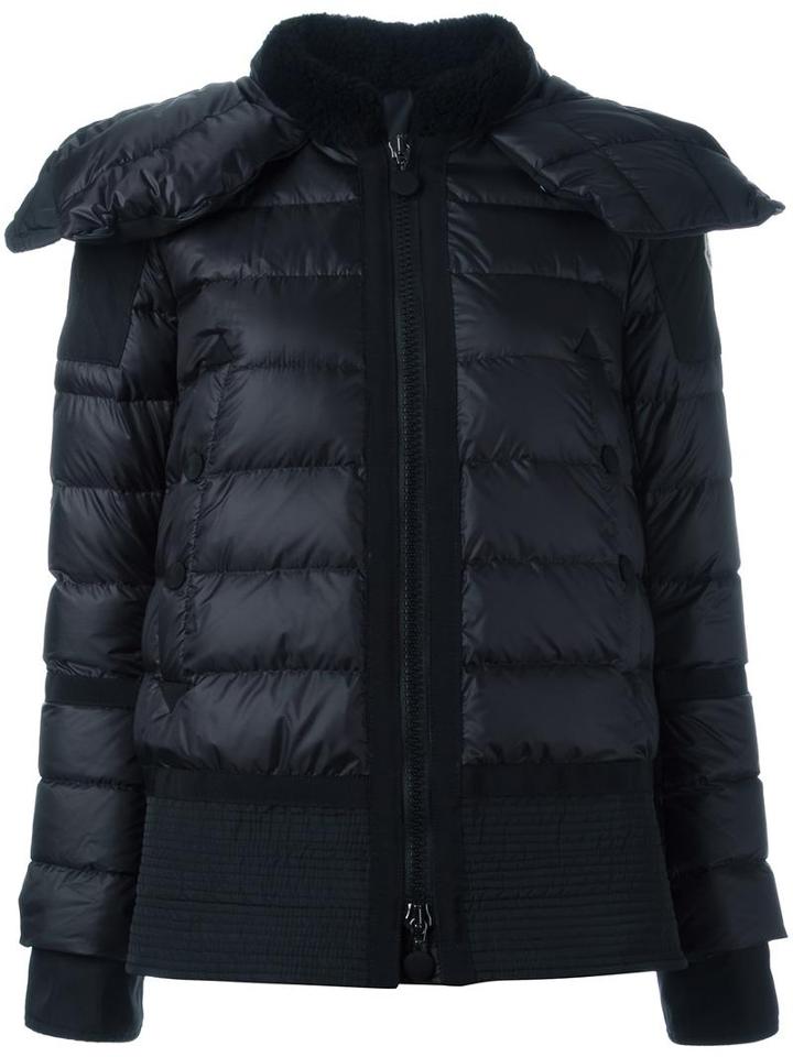 Moncler 'vivienne' Padded Jacket, Women's, Size: 1, Black, Cotton/sheep Skin/shearling/polyamide/feather