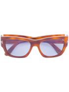 Tom Ford Eyewear Tortoiseshell-effect Square Sunglasses - Brown
