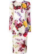 Dolce & Gabbana White Floral Dress - Neutrals
