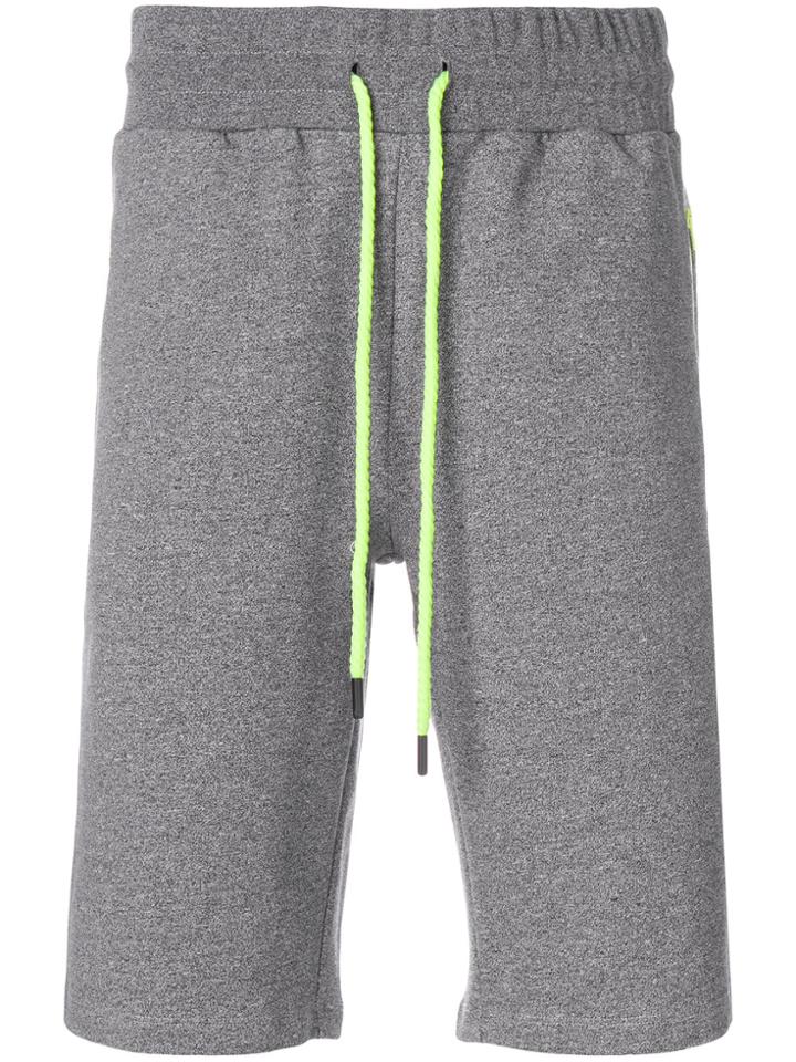 Plein Sport Neon Drawstring Shorts - Grey