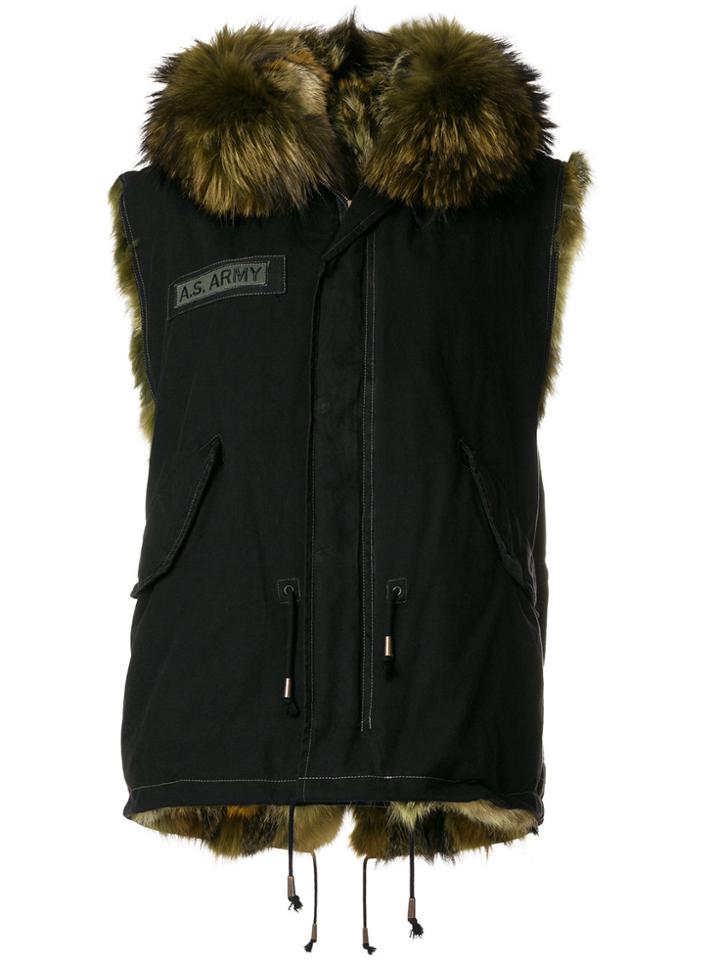 As65 A.s. Army Hooded Gilet - Black