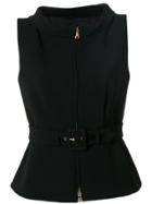 Boutique Moschino Belted Waistcoat - Black